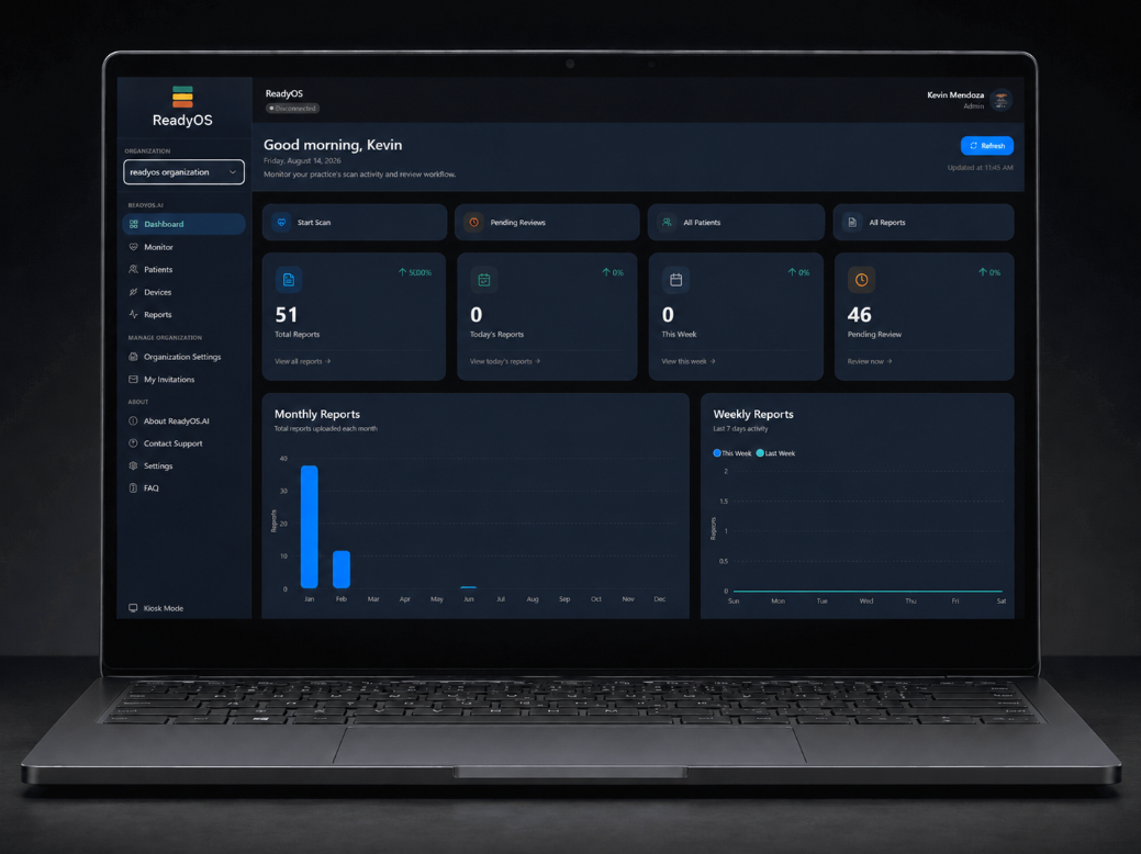 ReadyOS desktop app interface preview